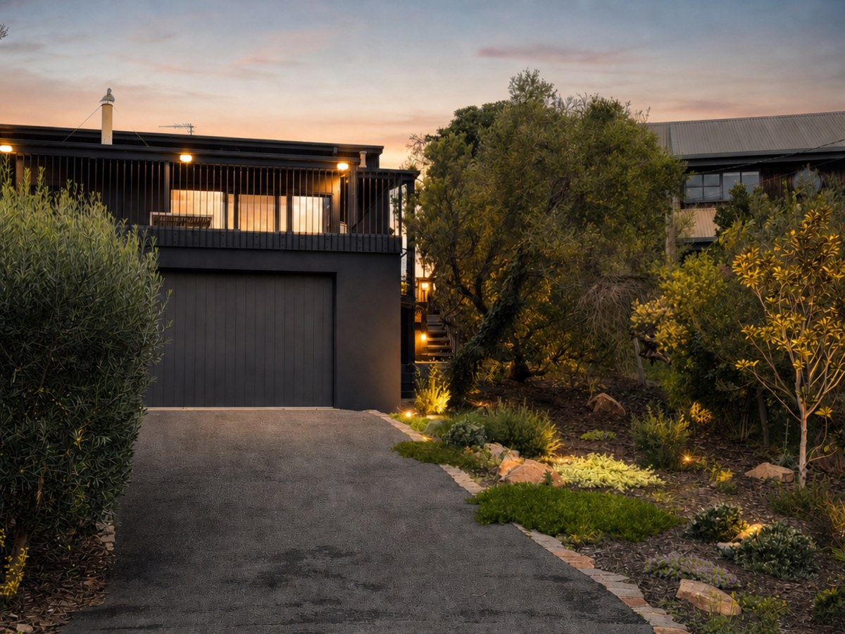 Listing photo of a home facade after professional editing