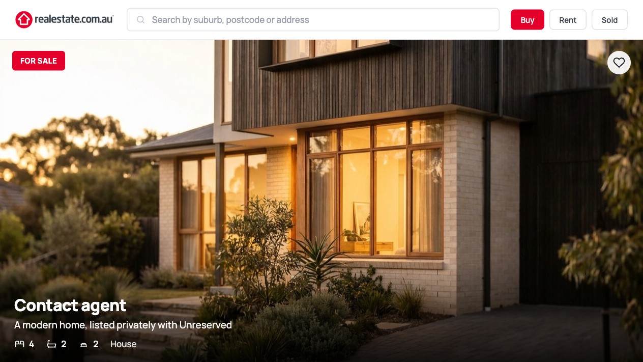 Home listed live on realestate.com.au